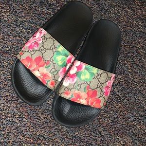 Authentic Pink Gucci Bloom Slides